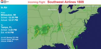 Layar Ketepatan Waktu Keberangkatan dan Kedatangan Pesawat