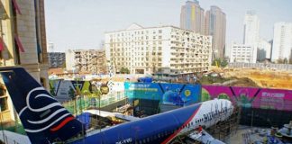 Bekas Pesawat Batavia Air Dijadikan Restoran di Tiongkok