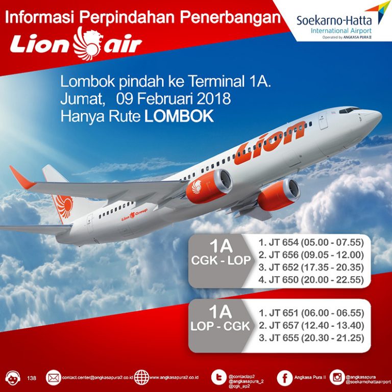 Catat! Lokasi Terminal Keberangkatan Lion Air di Bandara Soekarno Hatta