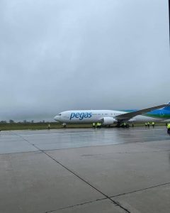 Ikar Pegasfly Boeing 767-300 (VP-BMC) performing flight EO-123 from Moscow Shere...
