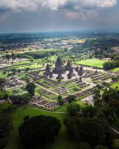 What an amazing view of the #PrambananTemple in #Sleman, #Yogyakarta, captured b...