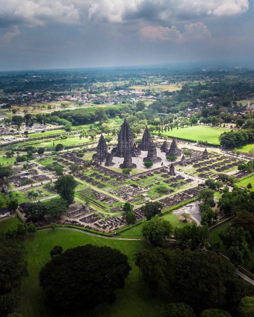 What an amazing view of the #PrambananTemple in #Sleman, #Yogyakarta, captured b...