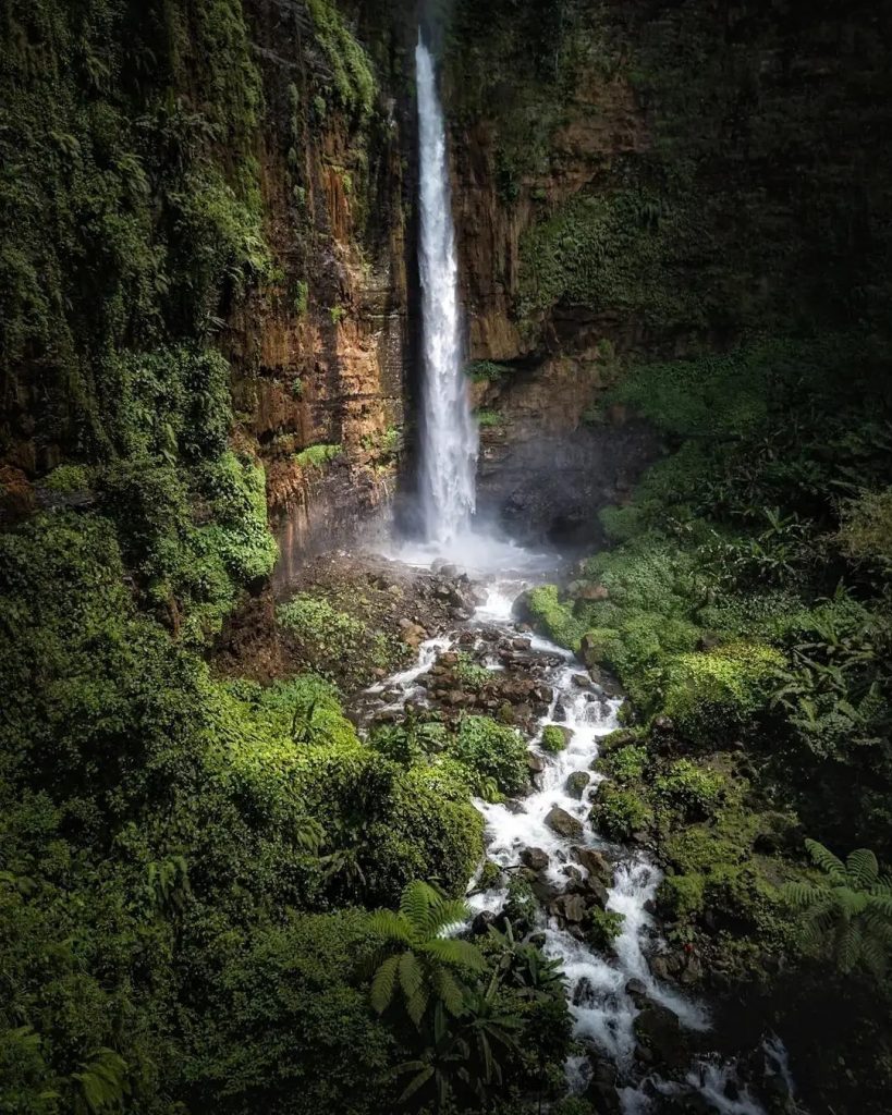Behold the #beauty of the grandiose Kapas Biru Waterfall, captured in this amazi...