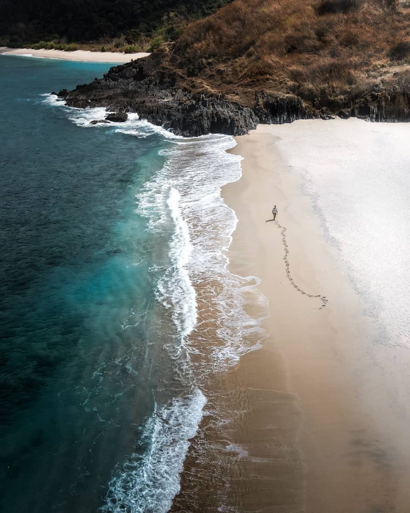 Experience the tranquilizing atmosphere of the Mawi Beach in Lombok, West Nusa T...