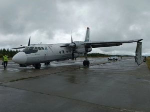 Sebuah pesawat Antonov An-24B (RA-47848) milik Angara Airlines mengalami kerusak...