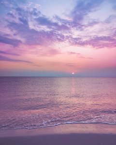 unveils the captivating pastel sunsets at the beaches of Marche, Italy, overlook...