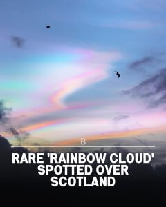 shares this iridescent sky from Scotland today! 

These are known as Nacreous cl...