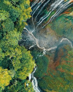 Capturing the captivating beauty of Tumpak Sewu waterfall, also known as Coban S...
