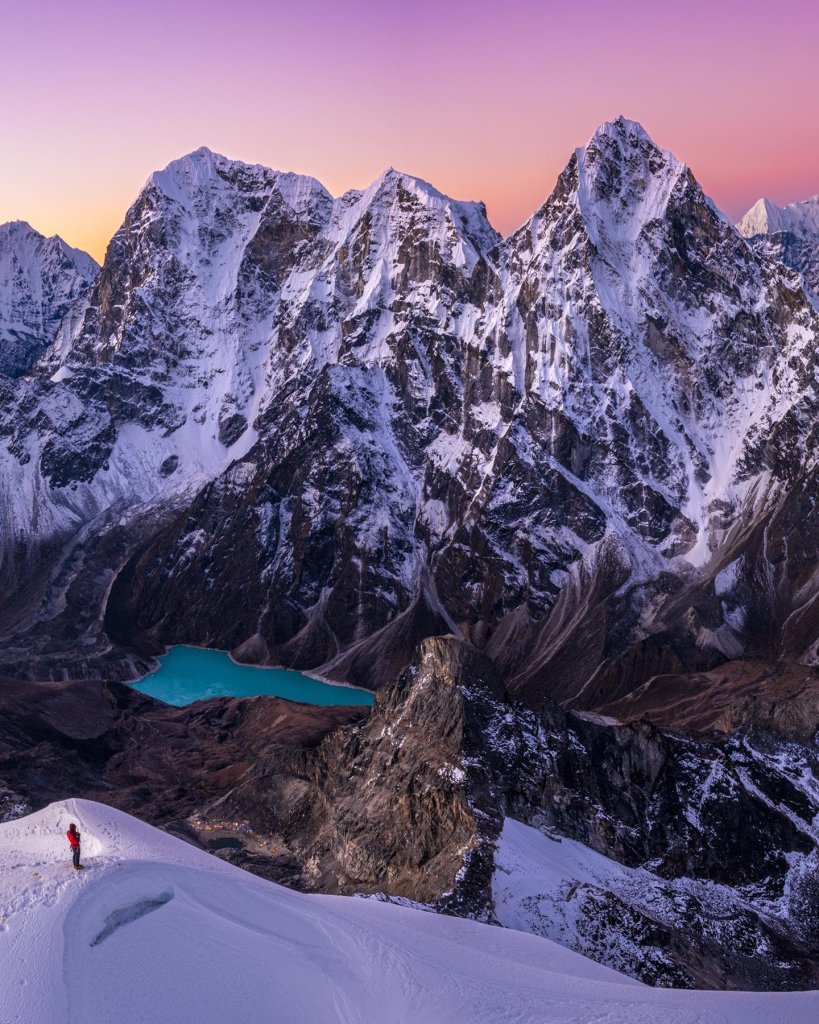 tells us how he ascended Lobuche Peak East in the Himalayas, Nepal (6,119m / 20,...